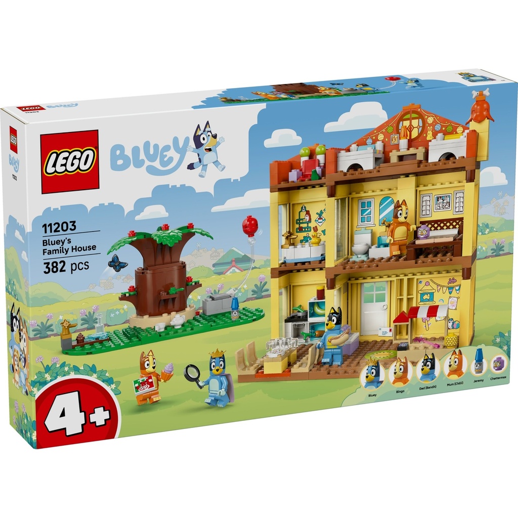 LEGO Bluey: Bluey's Family House Toy - Modular Playset with Multiple Rooms a Garden 4 Minifigures & Fun Accessories - Birthday Gift for 4+ Year Old