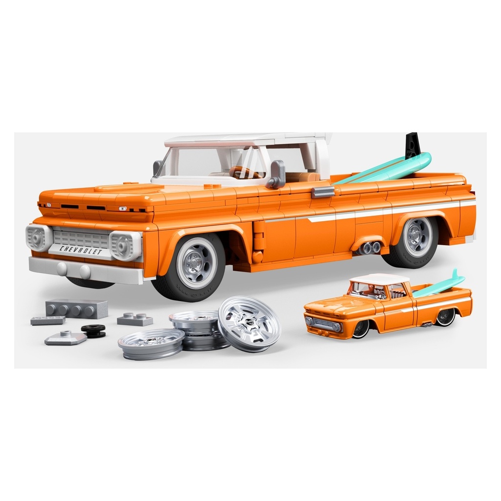 [249992] Mattel Brick Shop Hot Wheels Custom '62 Chevy Pickup – maquette à construire 1/16 (858 pièces)