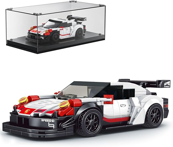 [27010] Mould King 27010 Speed Champion 911 RSR avec vitrine acrylique (349 pièces)