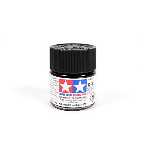 Peinture acrylique Tamiya Mini X-1 noir 10 ml (81501)