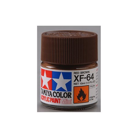 Peinture acrylique Tamiya XF-64 brun rouge mat 10 ml