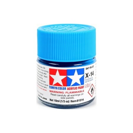 Peinture acrylique Tamiya Mini X-14 bleu ciel 10 ml (81514)