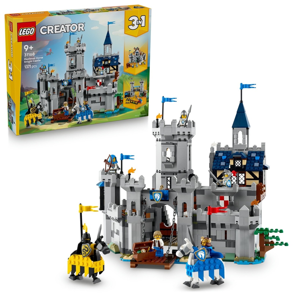 [31168] LEGO Creator 3-en-1 31168 – Le château médiéval des chevaliers