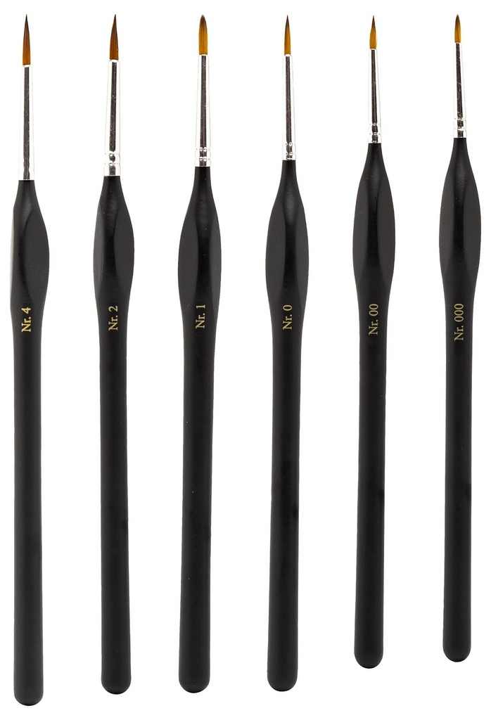 Modelcraft – set de 6 pinceaux synthétiques