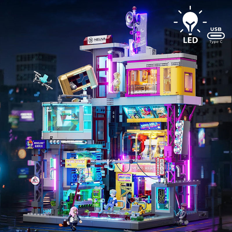 [LB17005] Lumibricks Cyberpunk Neoncity 17005 – Game Stack (salle d'arcade)