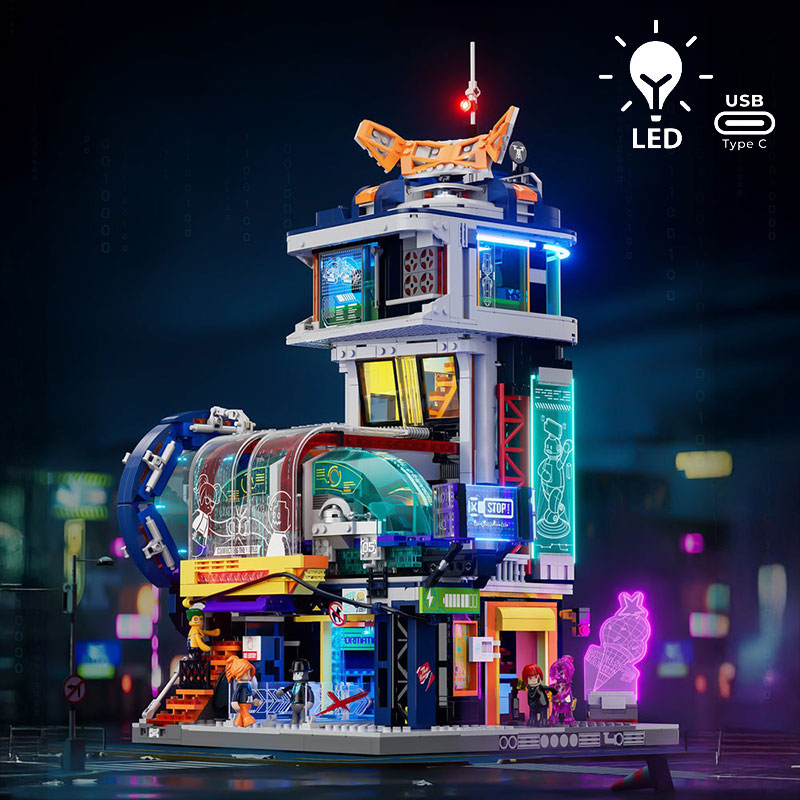 [LB17006] Lumibricks Cyberpunk Neoncity 17006 – Gare flottante