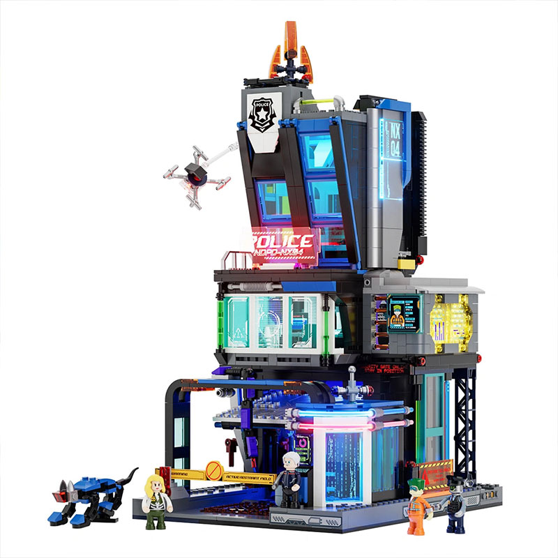 [LB17009] Lumibricks Cyberpunk Neoncity 17009 – QG de la police cyberpunk