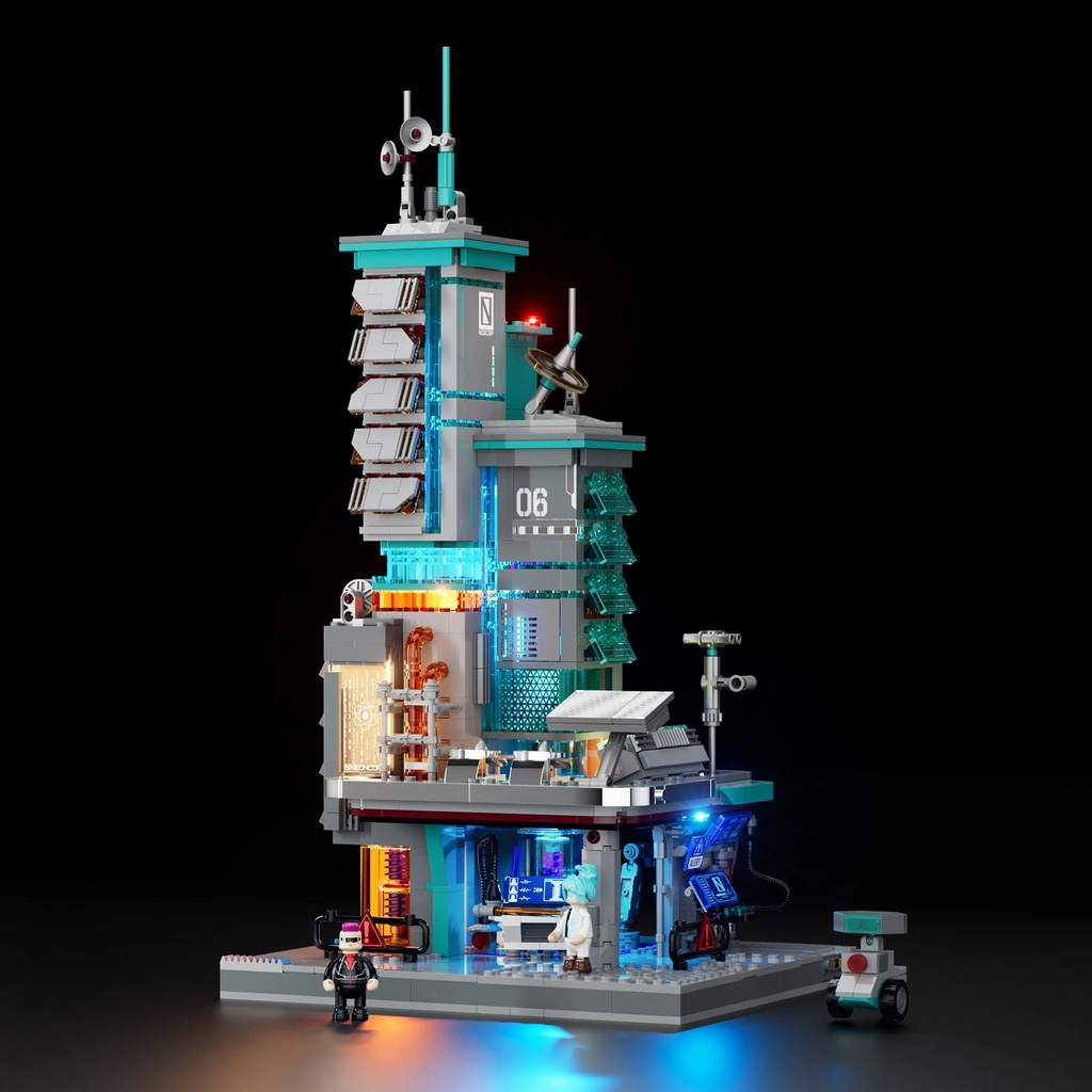 Lumibricks Cyberpunk Neoncity 17010 Neon Tech Station