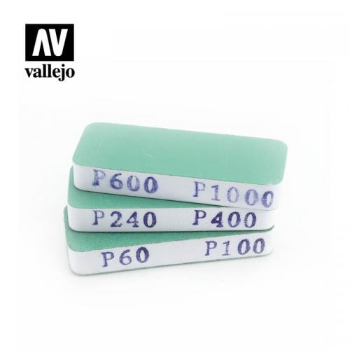 Vallejo ponceuse à double grain 80x30x12 mm (x3)