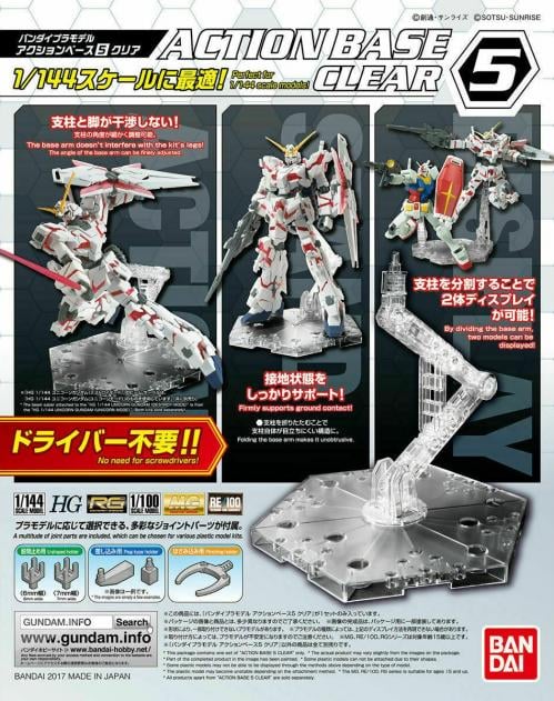 Gundam Action Base 5 Clear – socle pour maquette