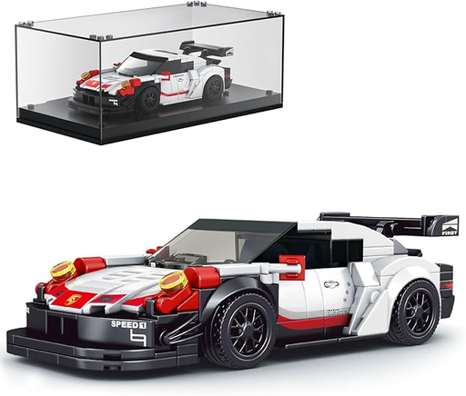 Mould King 27010 Speed Champion 911 RSR avec vitrine acrylique (349 pièces)